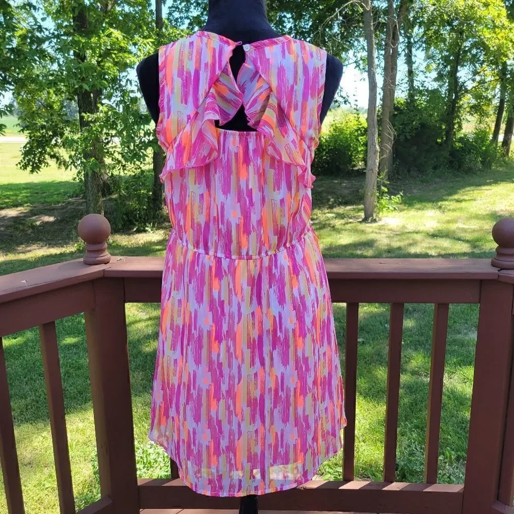 Wonder Nation Girls XXL 18 Colorful Lurex Chiffon Party Dress NWT – Tween Fit